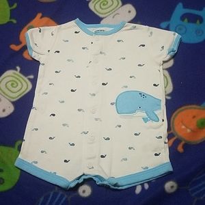 🏖Carter's 3M baby boy romper, whales